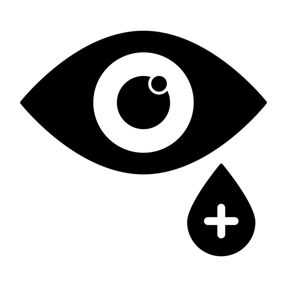 icono de diseño moderno de gotas para los ojos vector