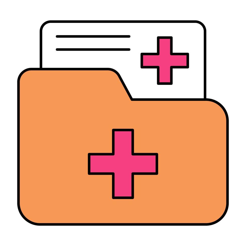 Premium download icon of medical folder vector