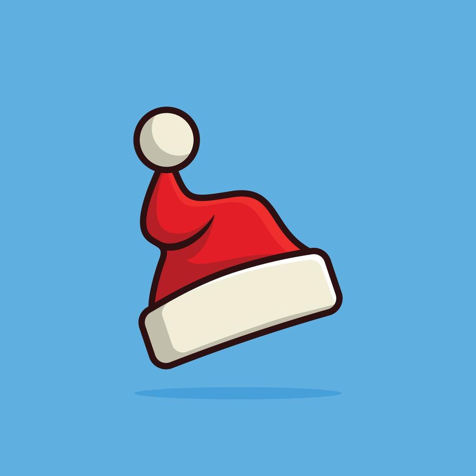 Santa Claus red hat isolated on blue background vector