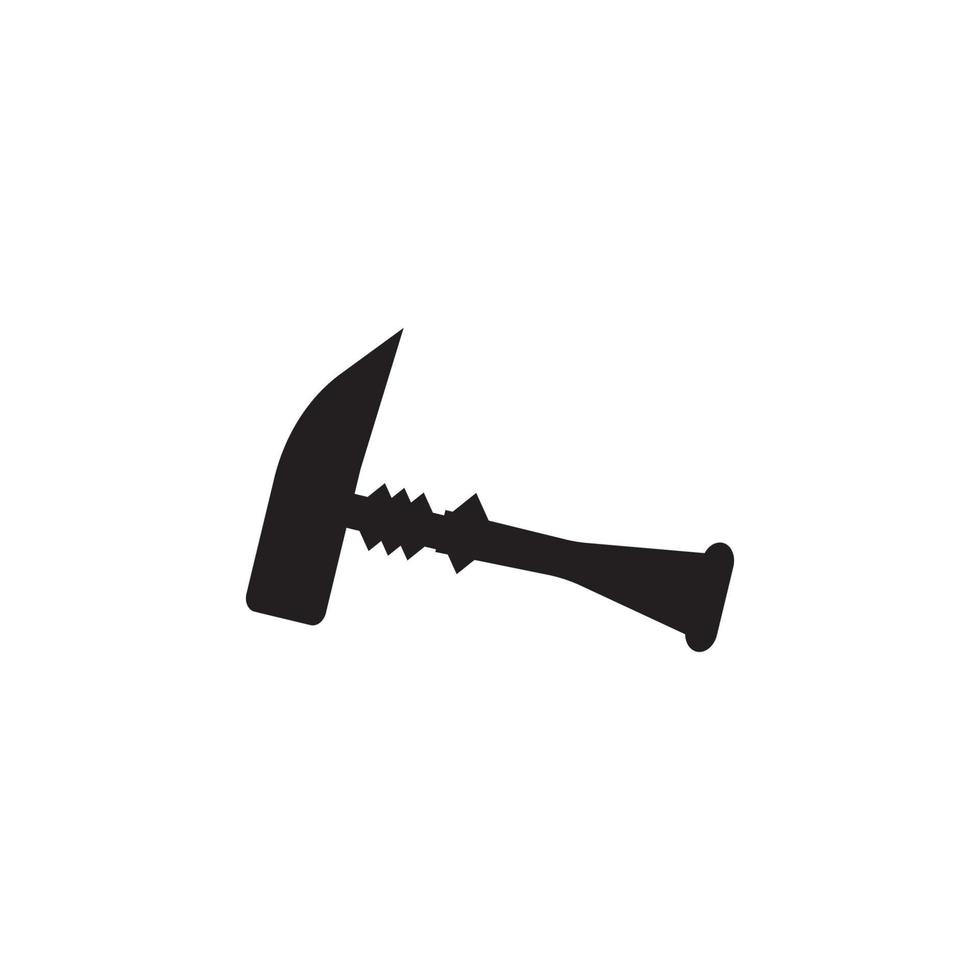 Hammer icon logo, vector design