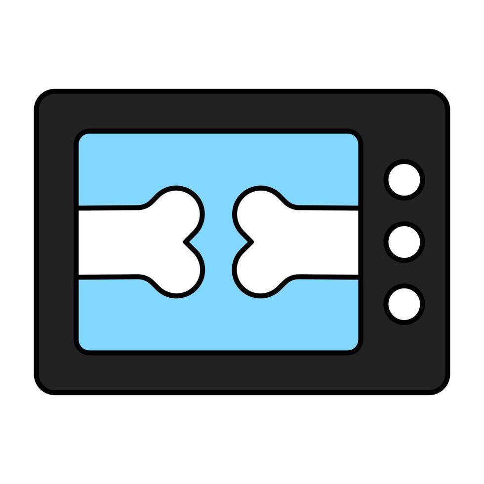 Editable design icon of bone x ray vector