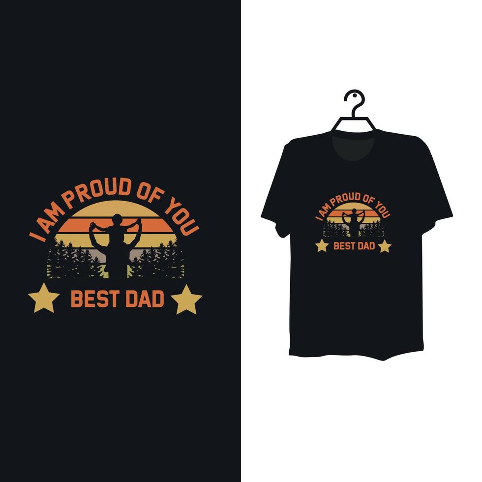 Best dad t shirt template design. vector