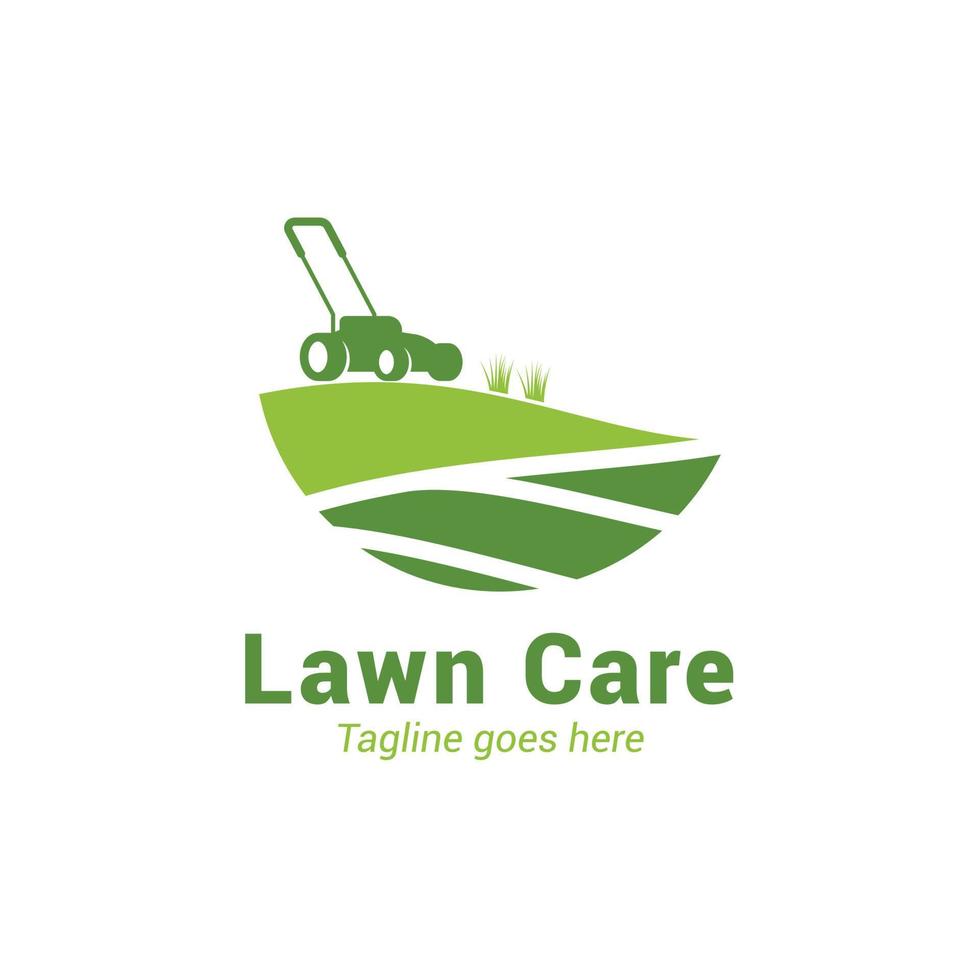 Lawn care logo design vector