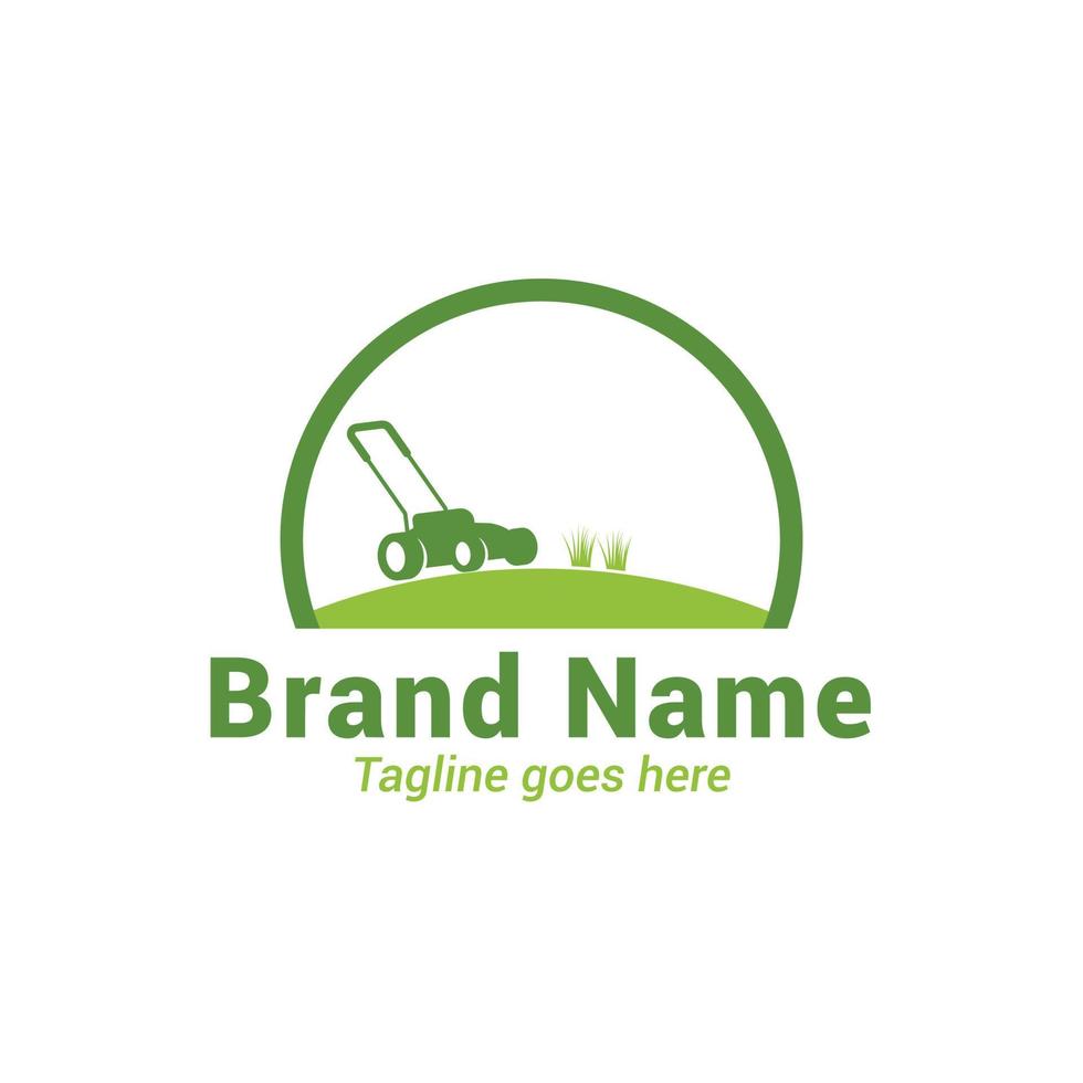 Lawn care logo design template, landscape, grass concept logo design vector