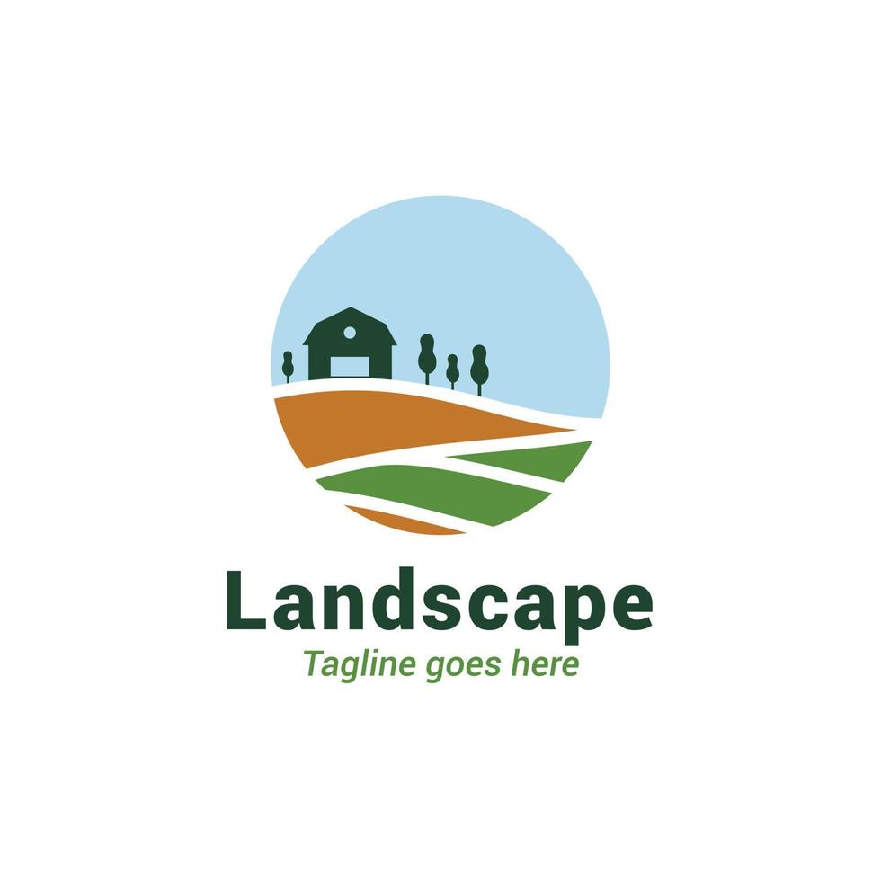 Farm house logo design vector