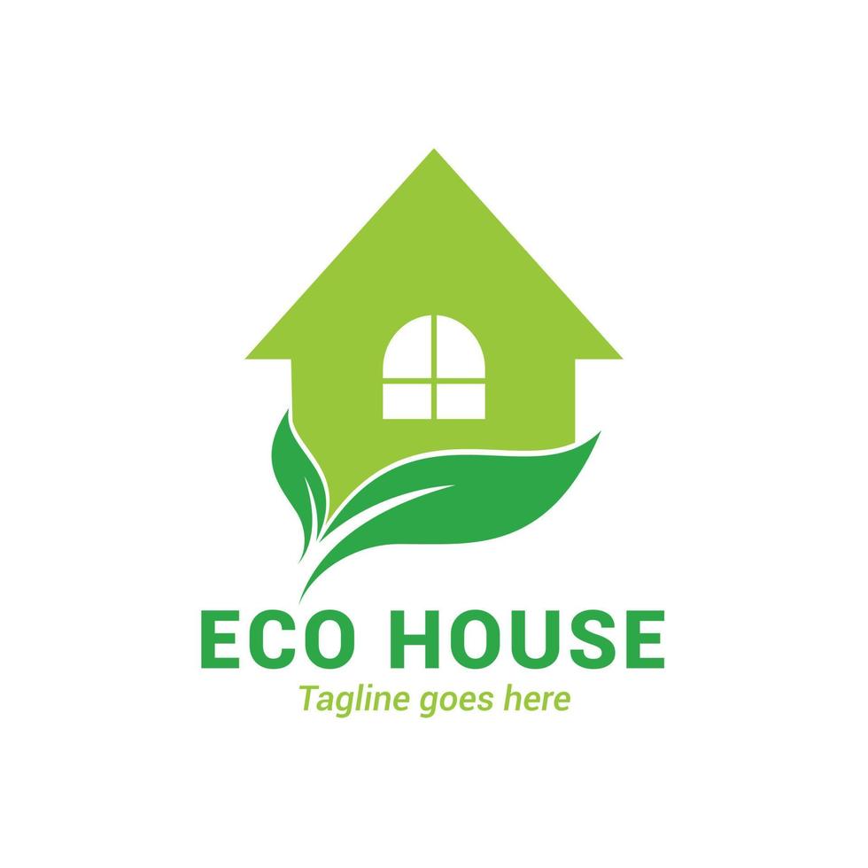 Eco house logo vector