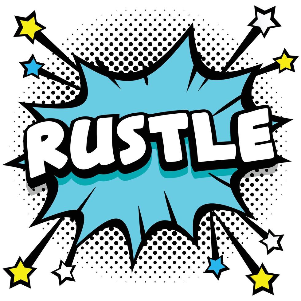 rustle Pop art comic speech bubbles book sound effects vector