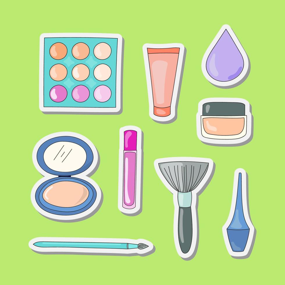 vector design of makeup tools