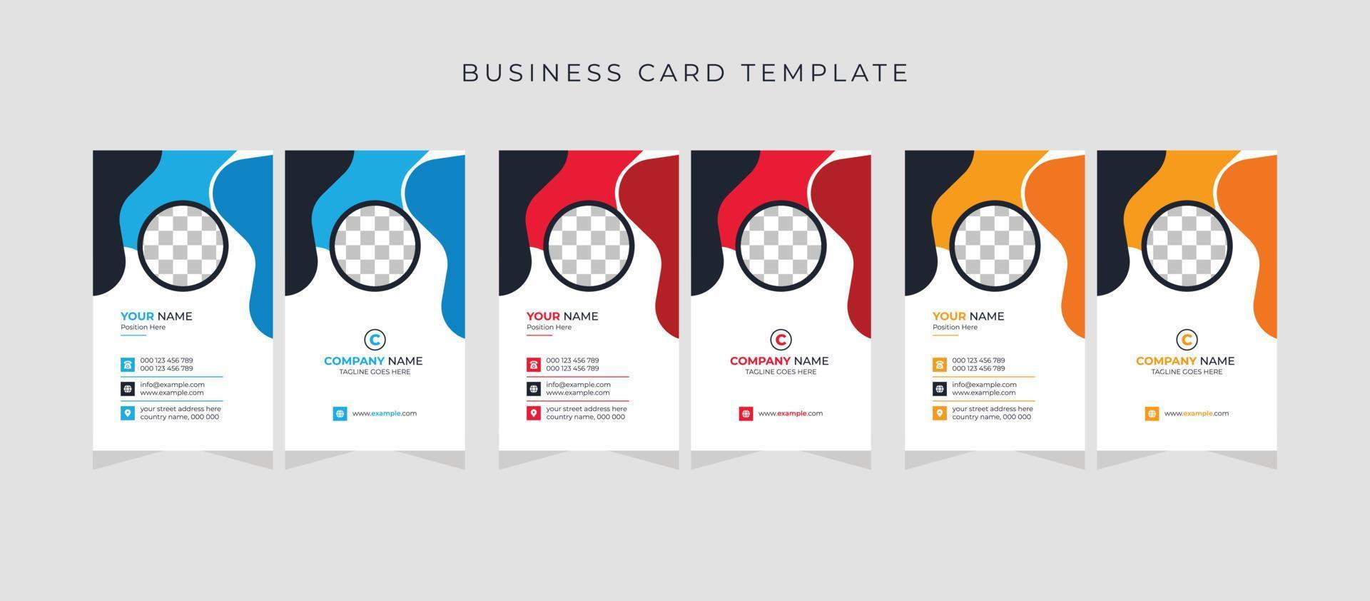 Trendy Creative Business Card Template Free Vector