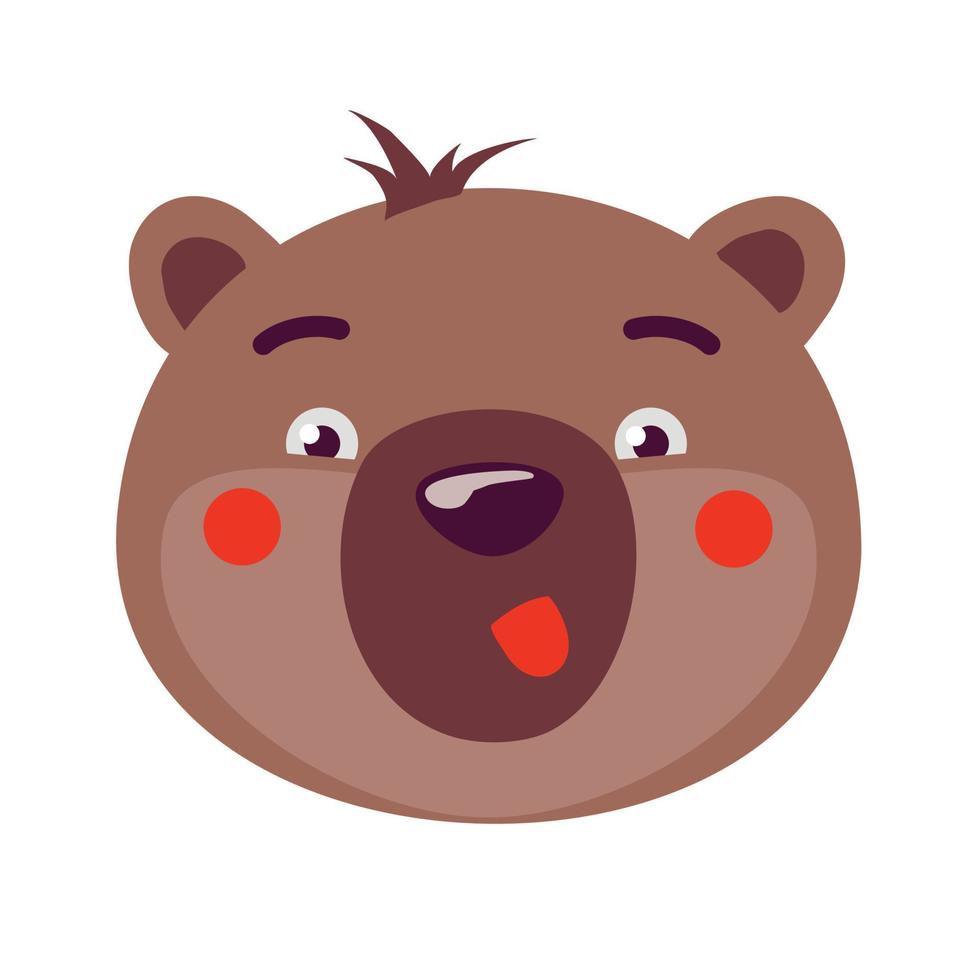 Cute bear face vector