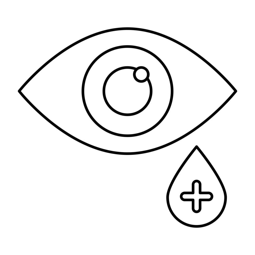 icono de diseño moderno de gotas para los ojos vector