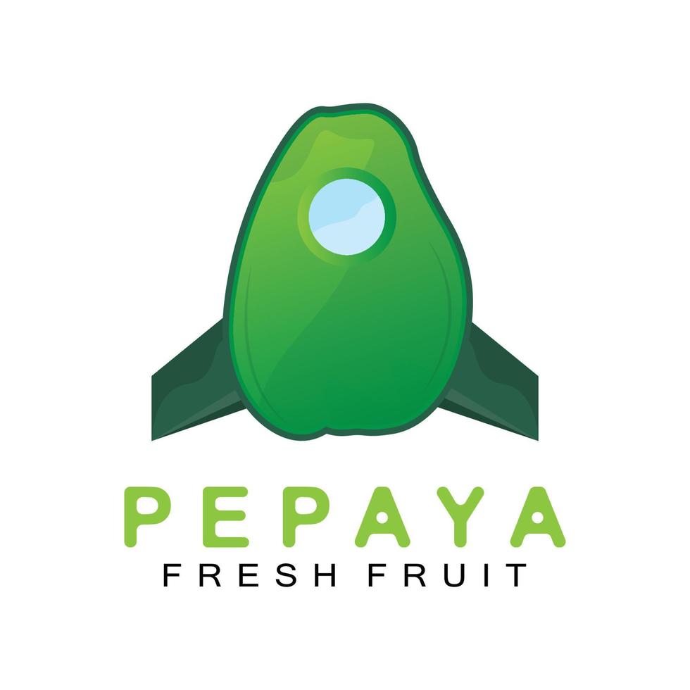 logotipo de papaya con diseño de fruta naranja texturizada, vector de etiqueta de producto de marca de árbol de papaya, mercado de frutas