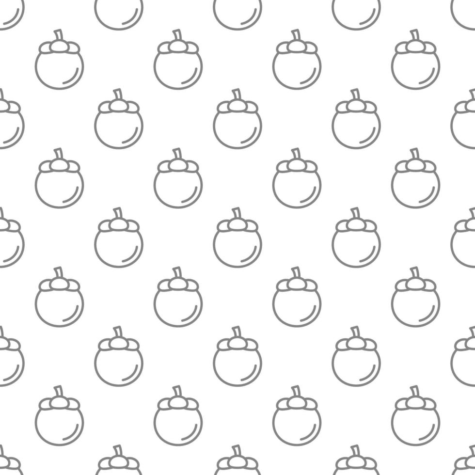 Mangosteen seamless pattern background . vector