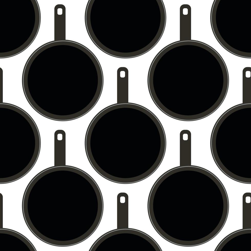 Seamless pattern with frying pans vector