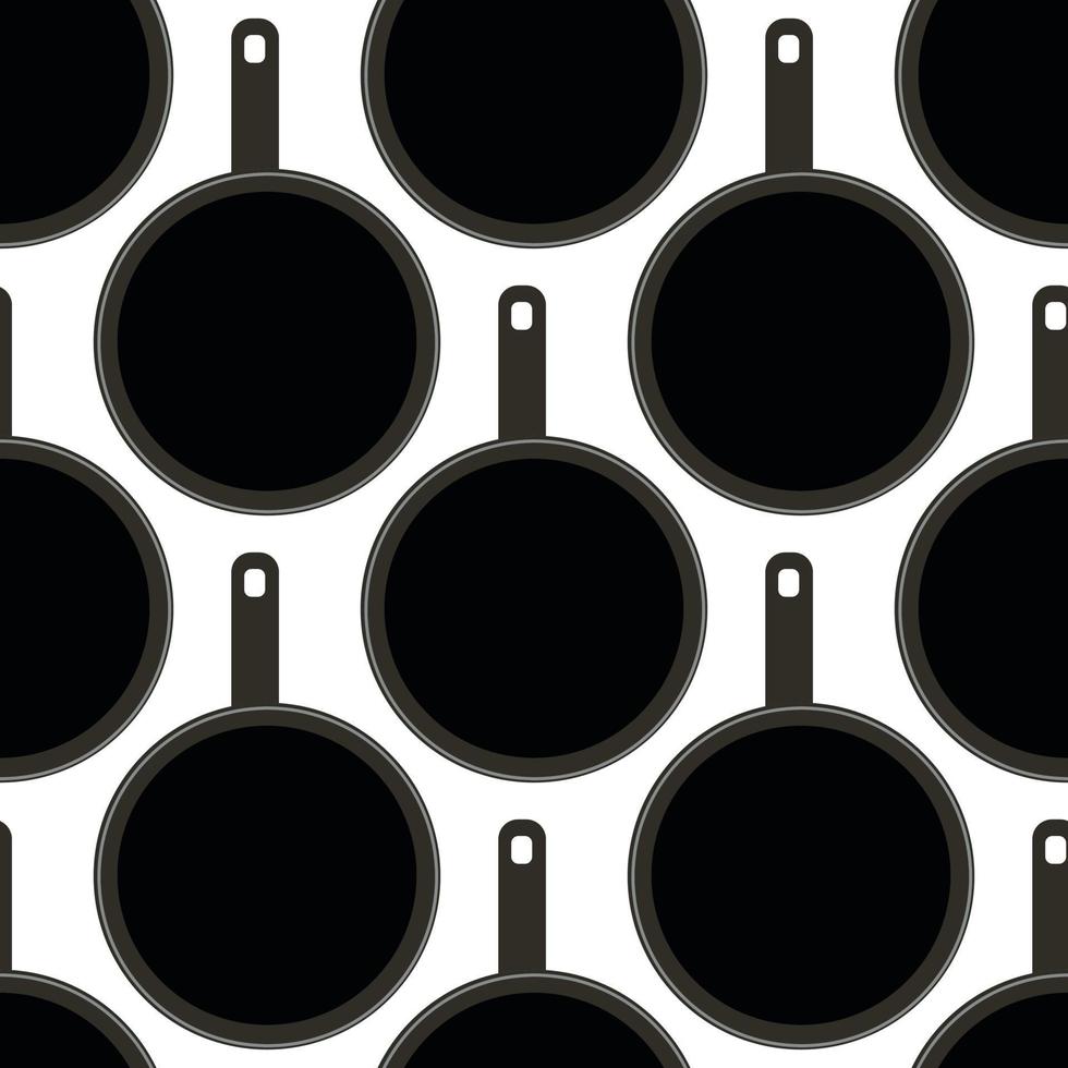 Seamless pattern with frying pans vector