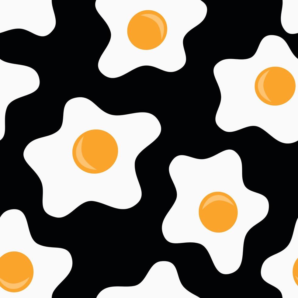 Seamless pattern with scrambled eggs vector