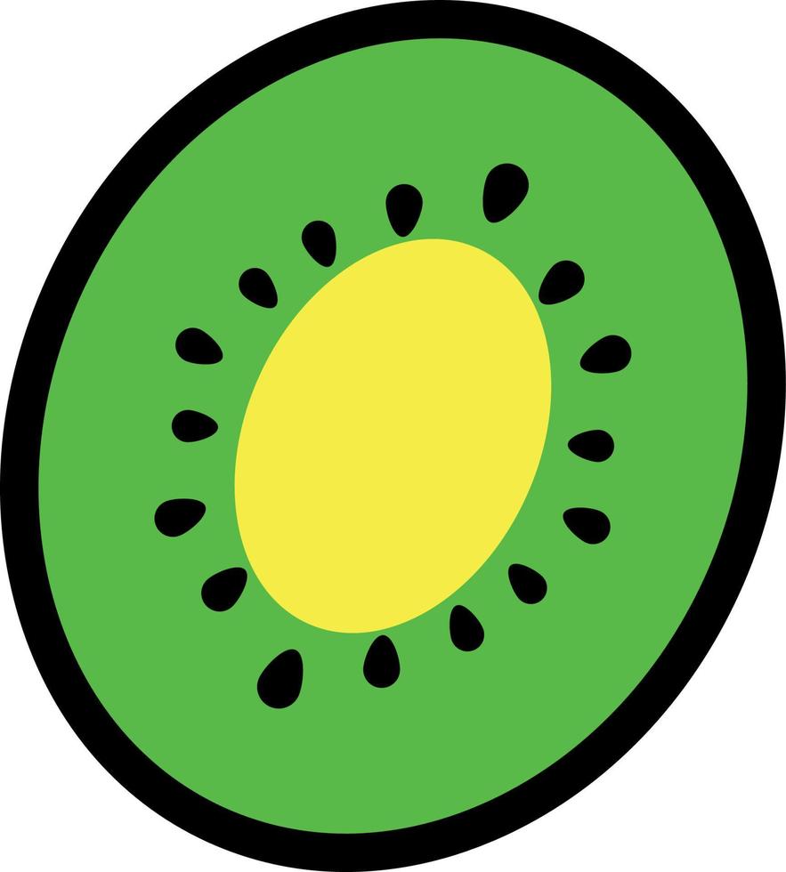 Fruit kiwi in section vector simple icon.