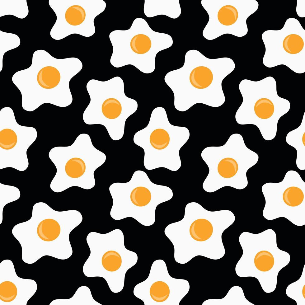 Seamless pattern with scrambled eggs vector