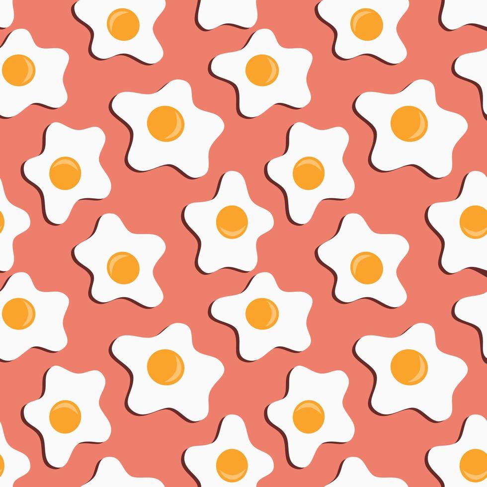 Seamless pattern with scrambled eggs vector
