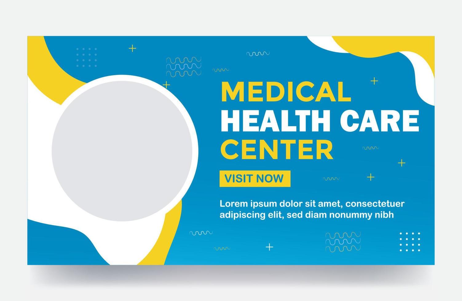 Medical healthcare thumbnail and web banner cover template vector