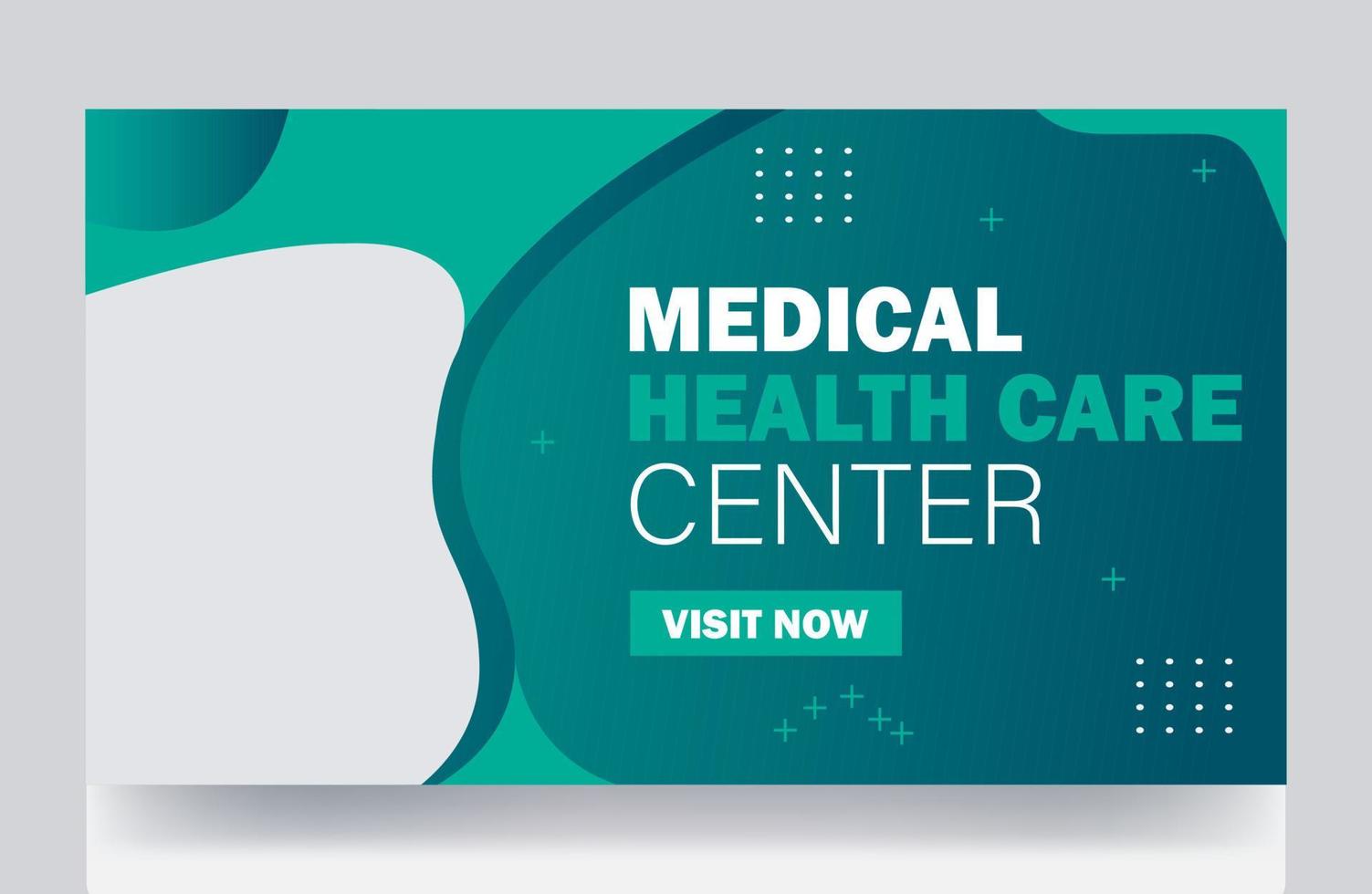 Medical healthcare thumbnail and web banner template vector