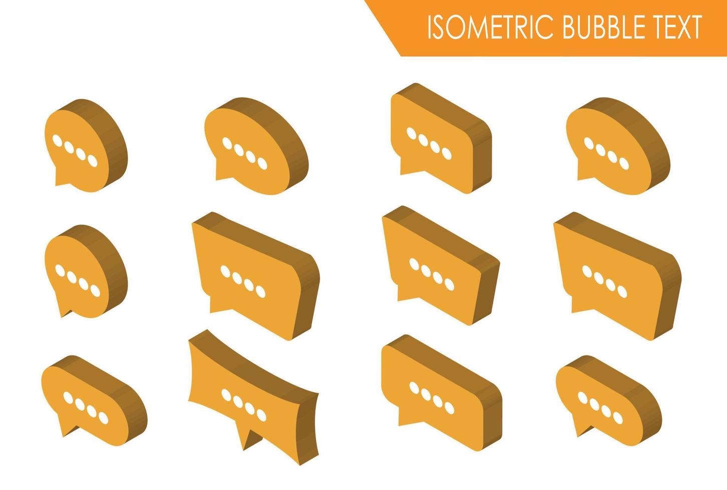 ilustración de texto de burbuja isométrica moderna, adecuada para diagramas, infografías, ilustración de libros, activos de juegos y otros activos relacionados con gráficos vector