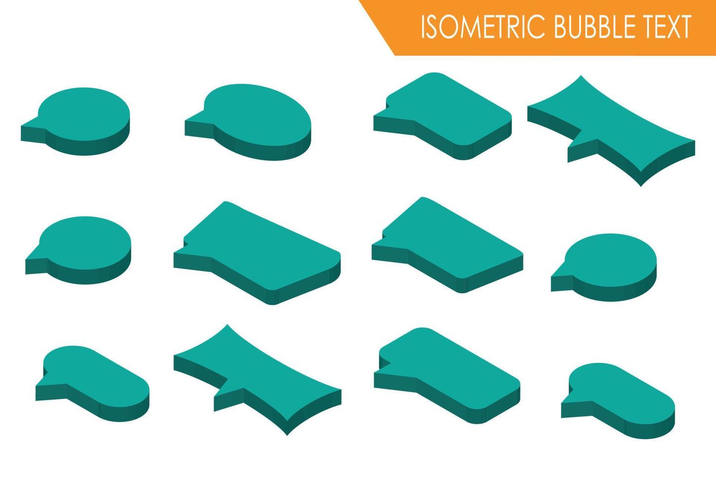 ilustración de texto de burbuja isométrica moderna, adecuada para diagramas, infografías, ilustración de libros, activos de juegos y otros activos relacionados con gráficos vector