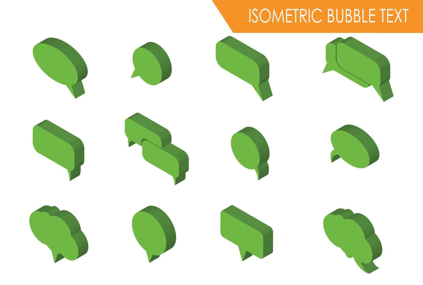 ilustración de texto de burbuja isométrica moderna, adecuada para diagramas, infografías, ilustración de libros, activos de juegos y otros activos relacionados con gráficos vector