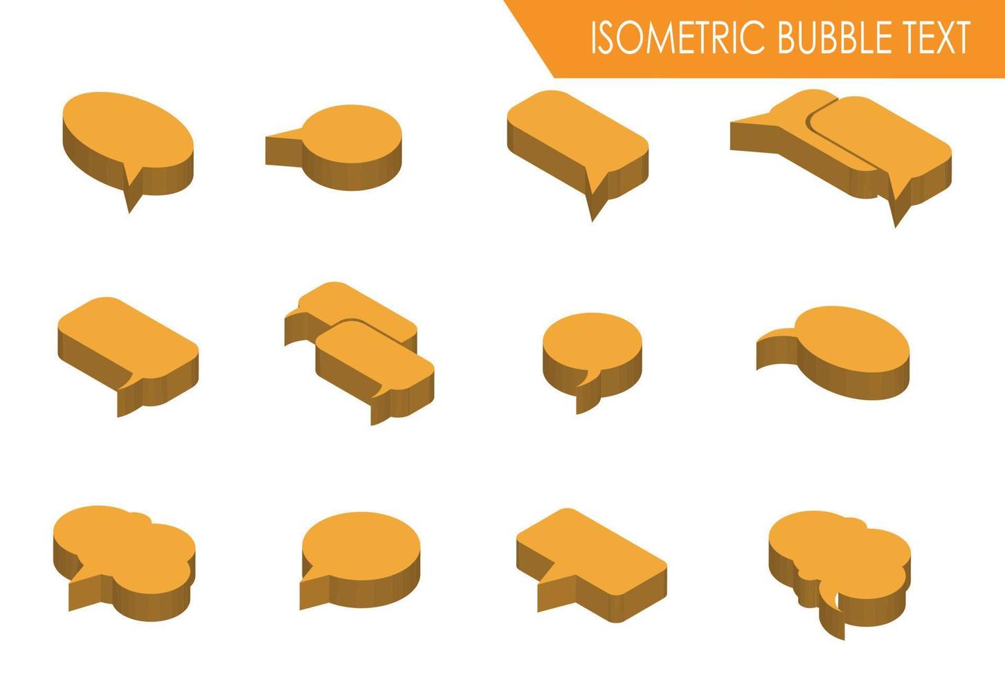 Modern Isometric Bubble Text Illustration, Suitable for Diagrams, Infographics, Book Illustration, Game Asset, And Other Graphic Related Assets vector
