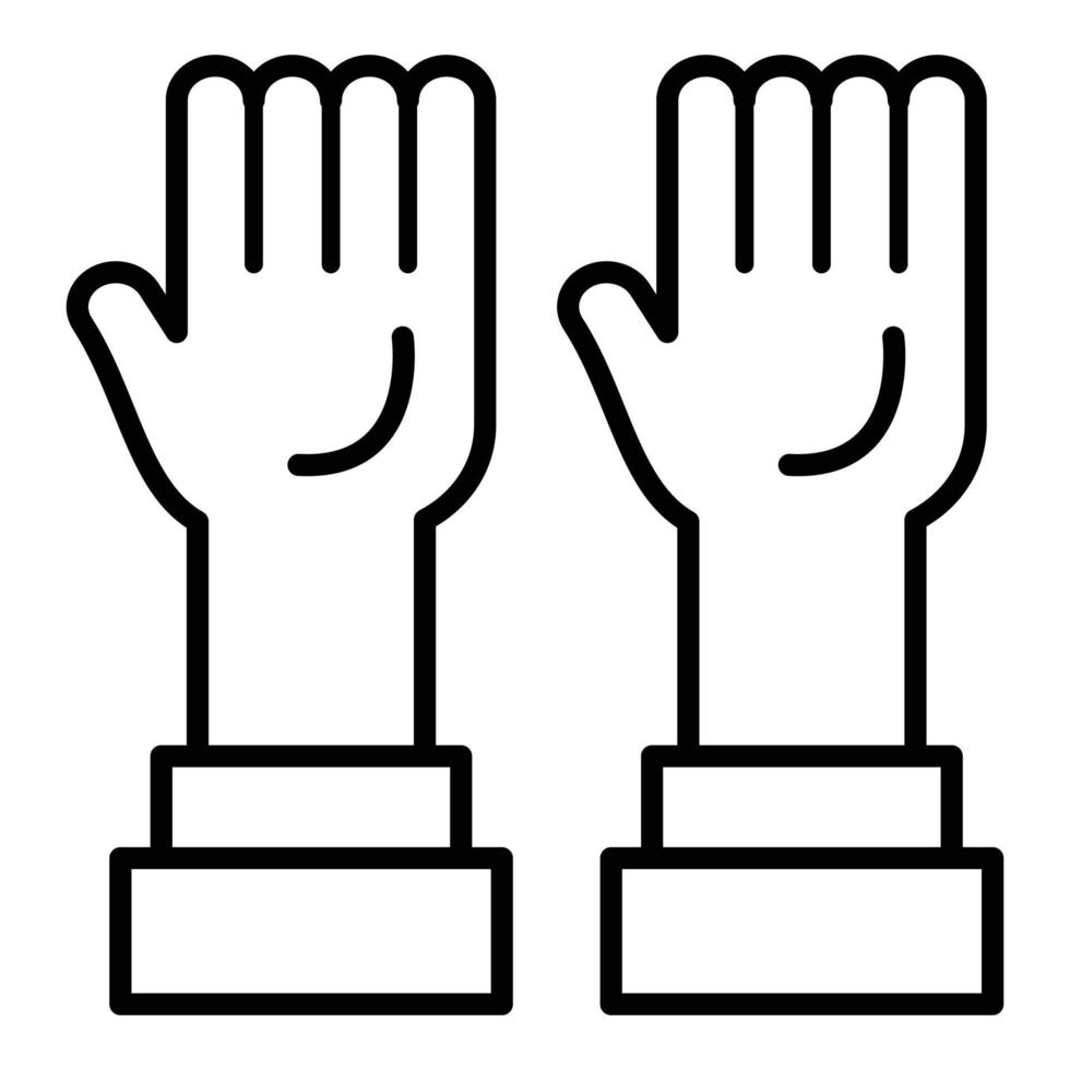 Hands Up Icon Style vector