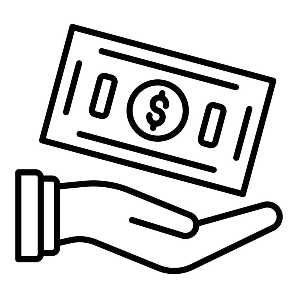 Cash Donation Icon Style vector