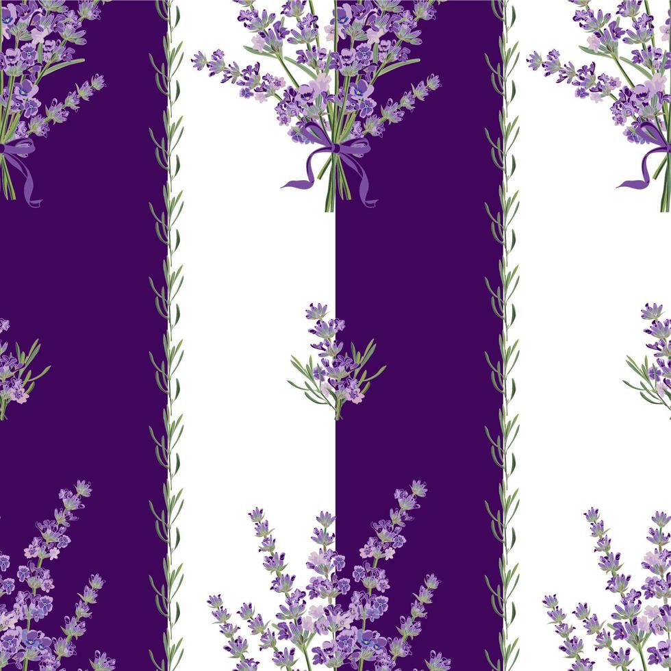 fondo de flores de lavanda transparente. ilustración botánica. vector