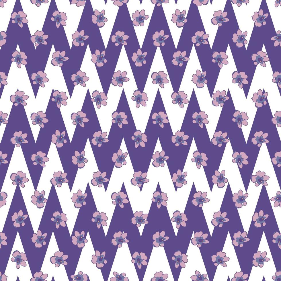 Modern watercolor style seamless pattern with lavender, texture background. Botanical illustration. vector