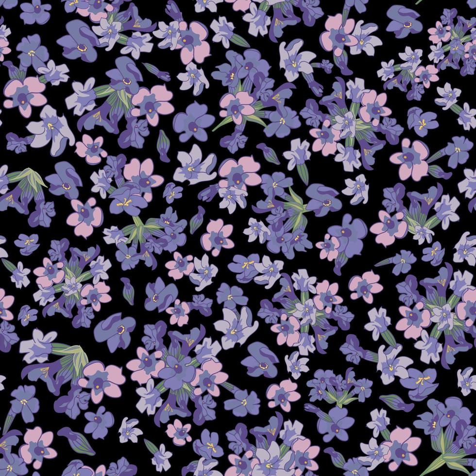 patrón sin costuras de estilo acuarela moderno con lavanda, fondo de textura. ilustración botánica. vector