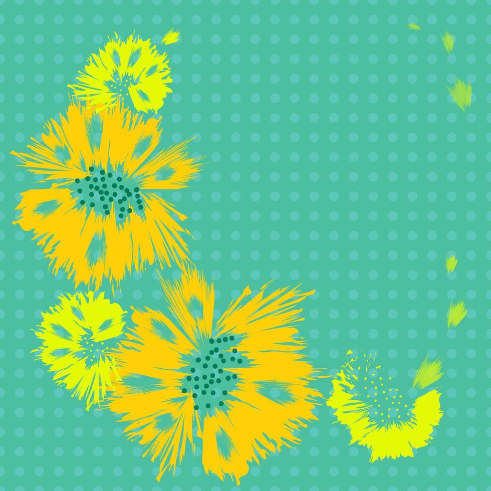 Floral frame and petals. Element for design vector
