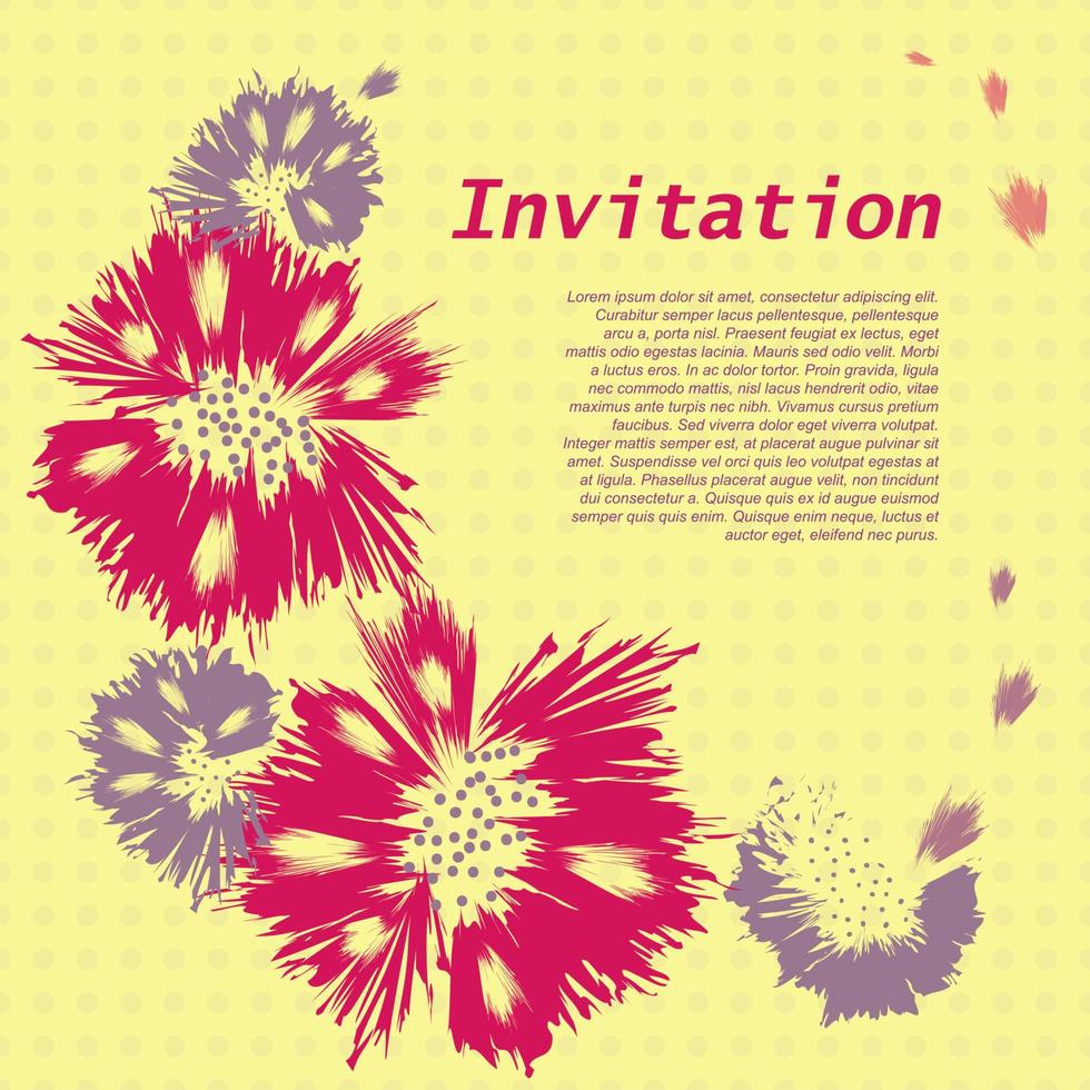 Floral frame and petals. Element for design vector