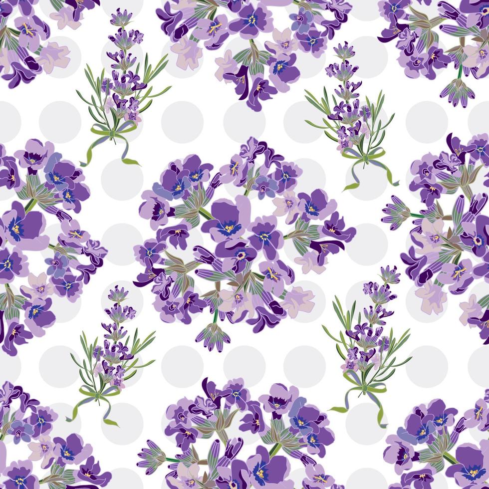fondo de flores de lavanda transparente. ilustración botánica. vector