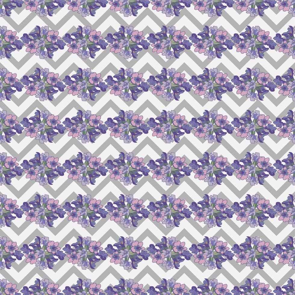 Modern watercolor style seamless pattern with lavender, texture background. Botanical illustration. vector