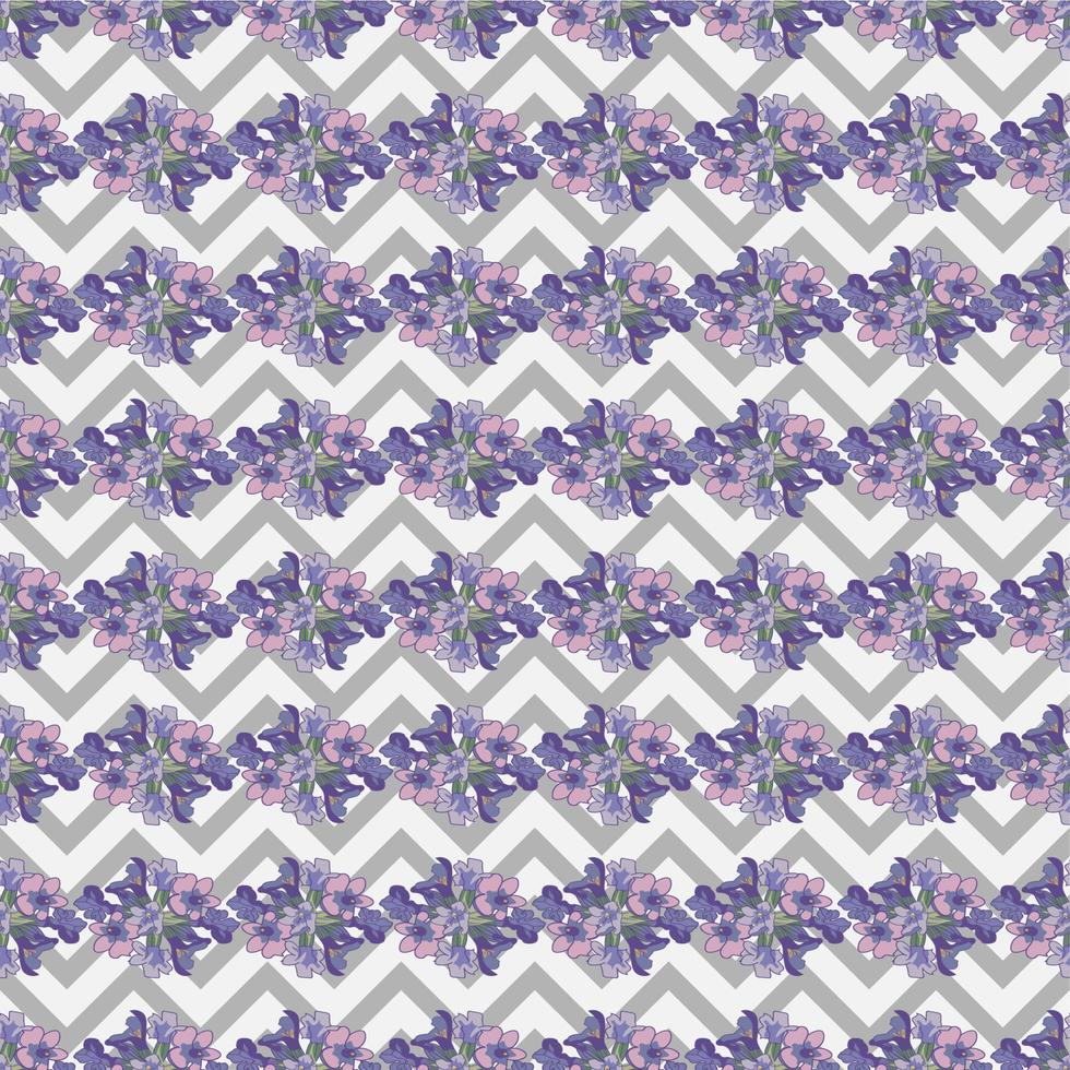 Modern watercolor style seamless pattern with lavender, texture background. Botanical illustration. vector