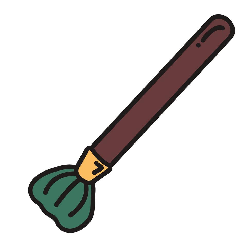 Brush for the tea ceremony. Doodle style vector