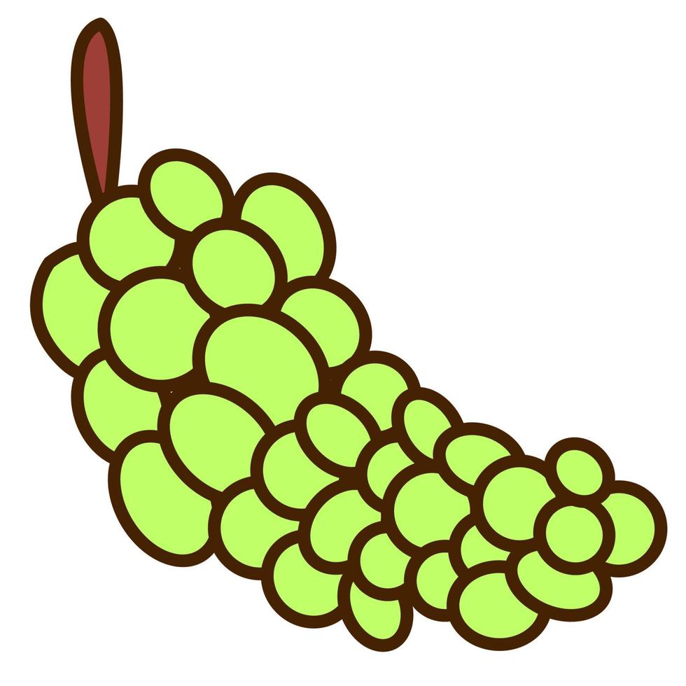 uvas estilo garabato. ilustración vectorial de bayas vector