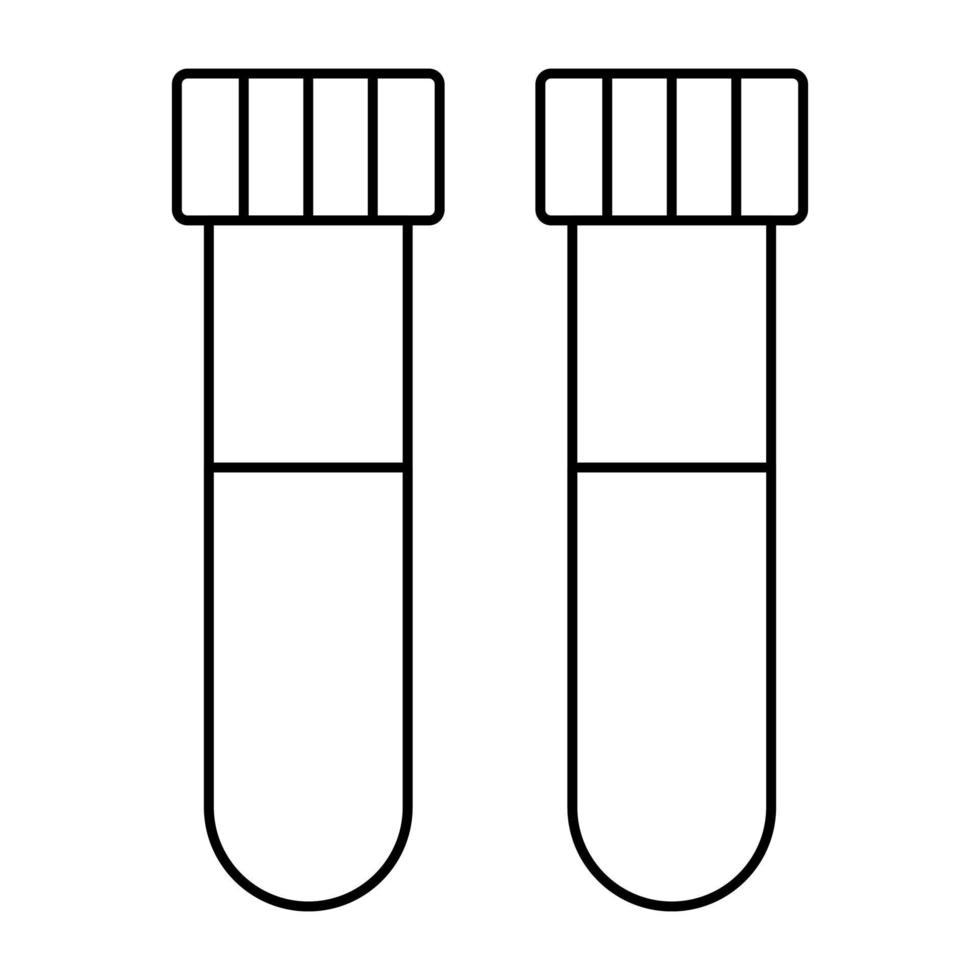 An editable design icon of sample tubes, lab apparatus vector