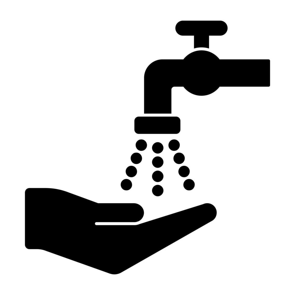 icono de diseño moderno de grifo de agua vector