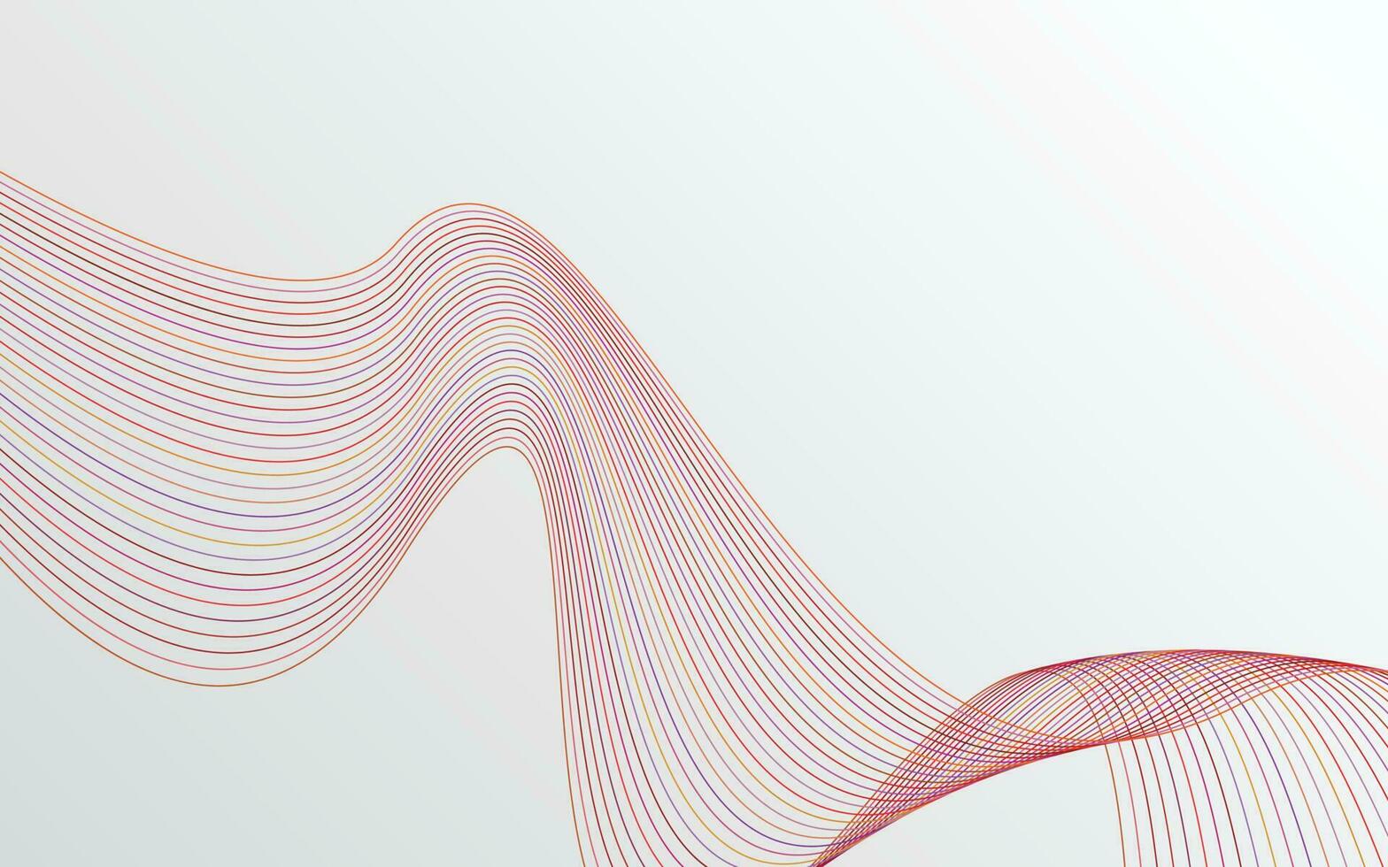 Stylish Red wavy lines abstract background design vector