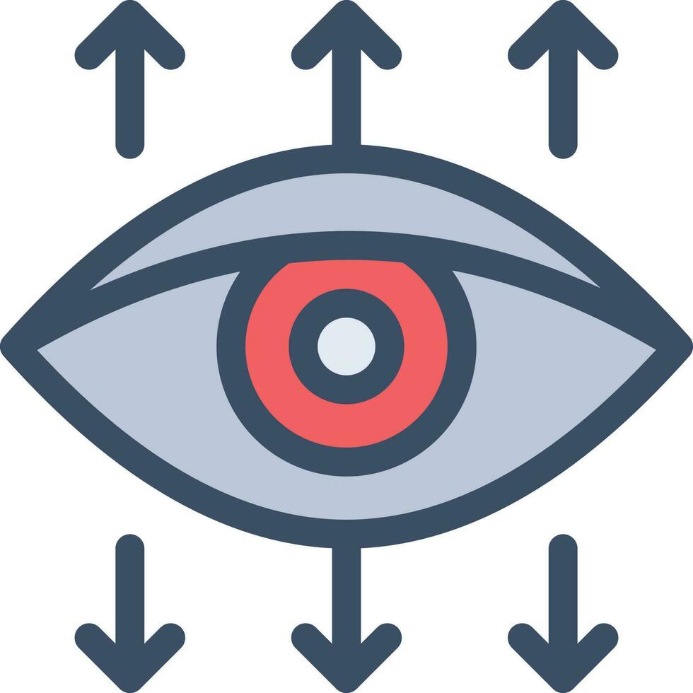 ilustración de vector de ojo en un fondo. símbolos de calidad premium. iconos vectoriales para concepto y diseño gráfico.