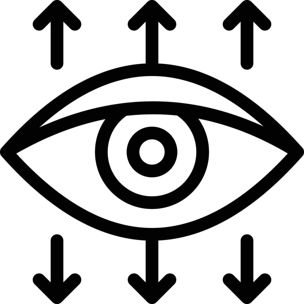 ilustración de vector de ojo en un fondo. símbolos de calidad premium. iconos vectoriales para concepto y diseño gráfico.