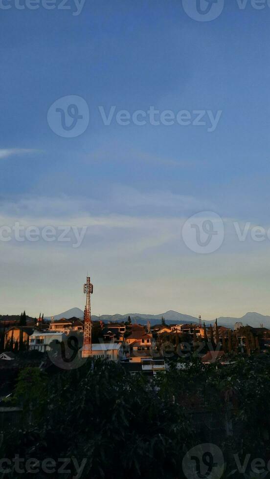 Blue sky with clouds decorating the Bandung sky 01 photo