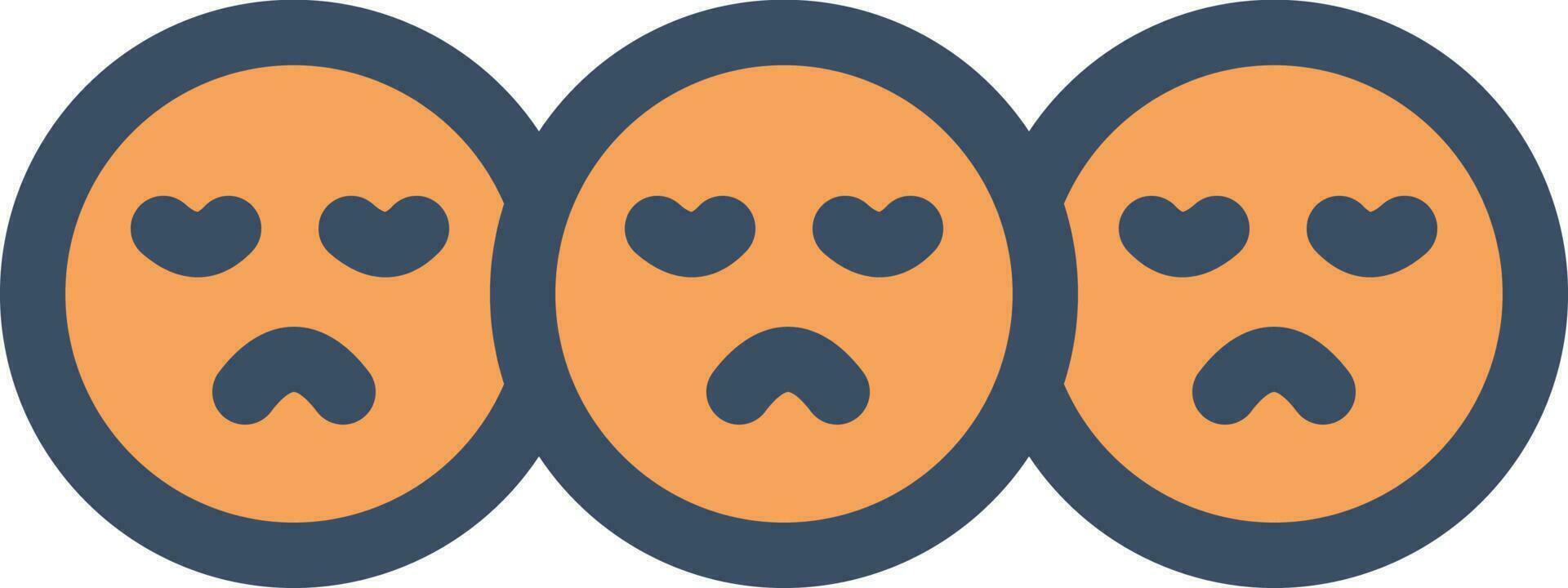 sad vector illustration on a background.Premium quality symbols.vector icons for concept and graphic design.