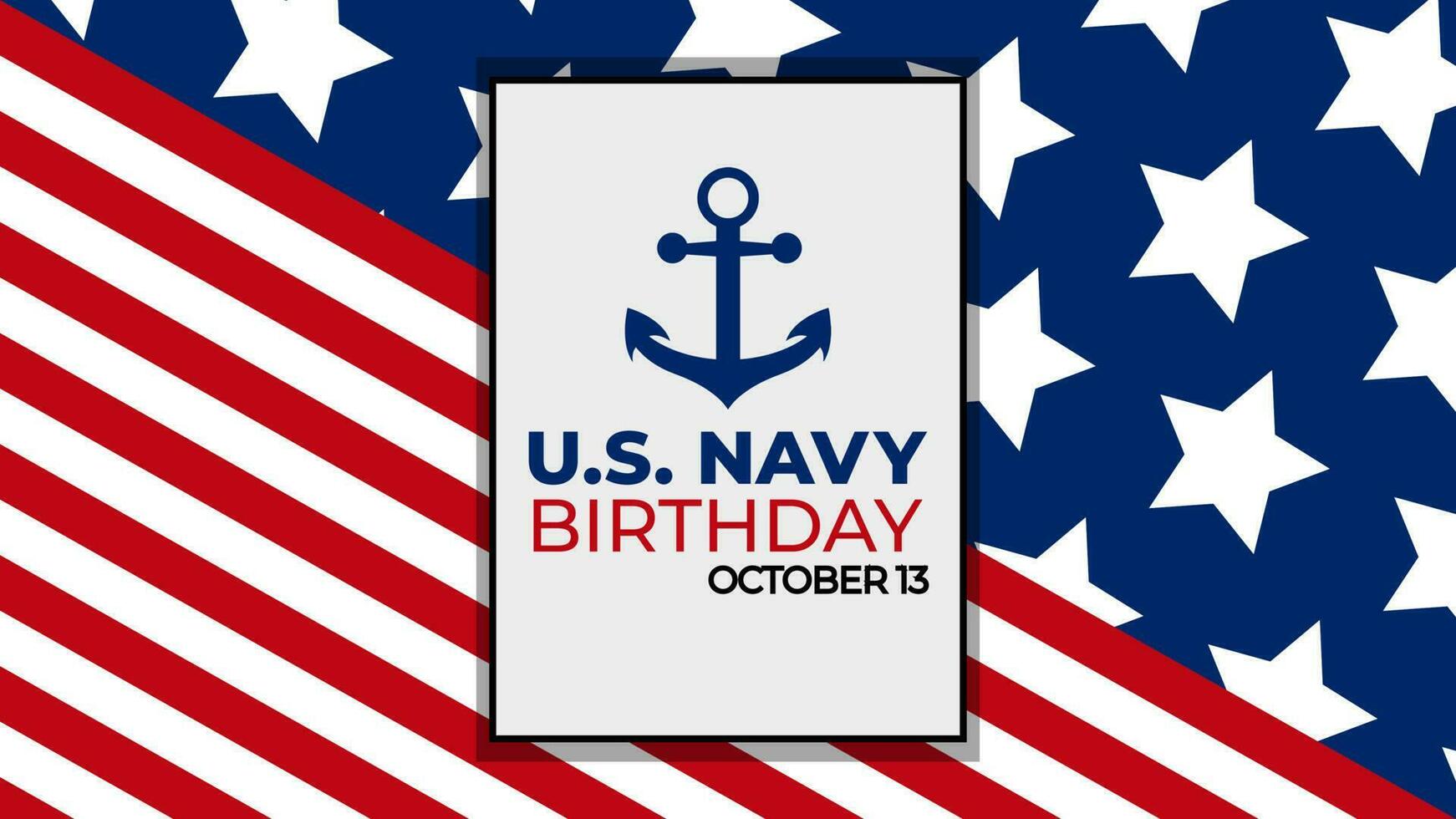 Design Vector ilustration The United States Navy birthday