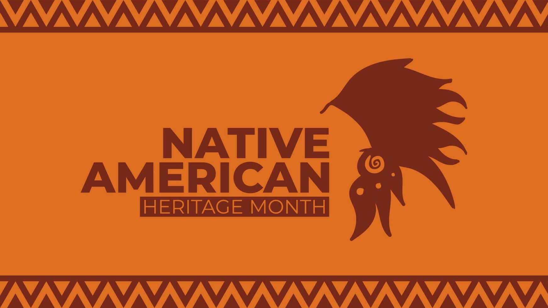 Native American Heritage Month is an annual designation observed in November. vector